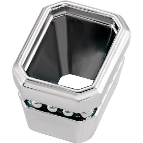 Beautiful 14kt Gold Decorative Tapered Bezel Jewelry Finding for Emerald Gemstone Size 6 x 4mm to 12 x 10mm