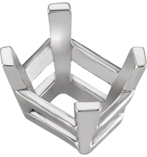 Versatile 14kt Gold 4Prong Heavy Jewelry Finding for Emerald Gemstone Size 10 x 8mm to 25 x 18mm