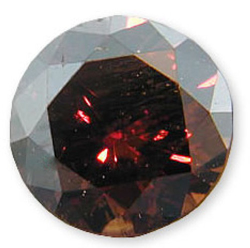 Fancy Brownish Orange Round Diamond 0.88 carats