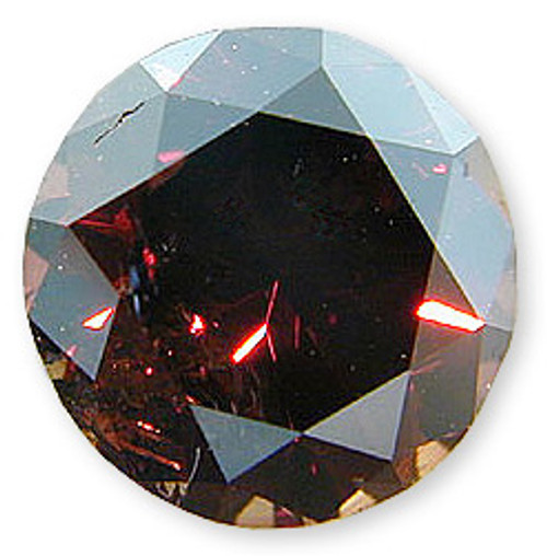 Fancy Deep Orangy Brown Round Cut Diamond 0.79 carats