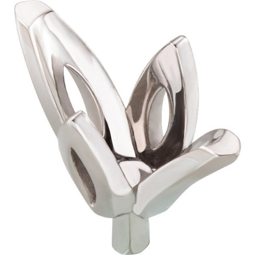 Pretty Flower Style 14kt White Gold 4Prong Tulipset Peg Jewelry Finding for Marquise Gemstone Size 8 x 4mm to 12 x 6mm