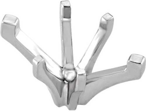 Basic 14kt White Gold 6Prong Shank Jewelry Finding for Marquise Gemstone Size 5.60 x 3.50mm to 12.80 x 8mm
