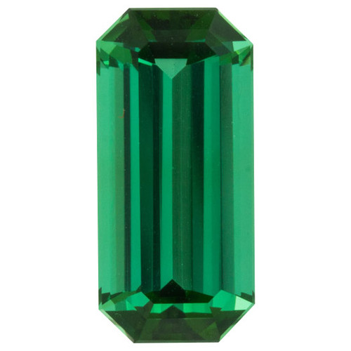 Low Price Green Tourmaline Gem in Emerald Cut, 4.39 carats, 14.83 x 6.84 mm, Green Color