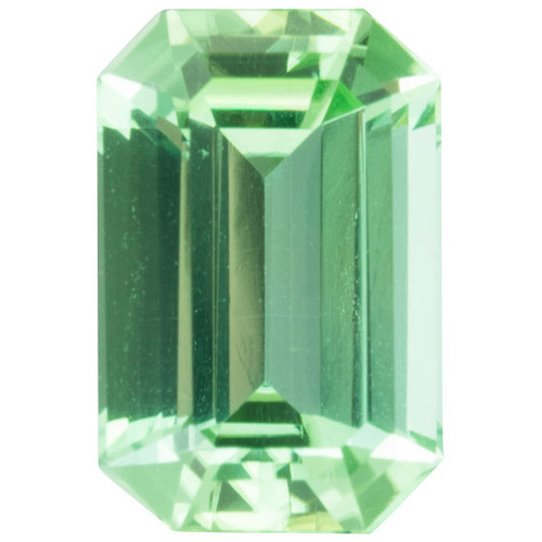 Fine Mint Green Tourmaline - Emerald Cut - Rich Neon Mint Green Color - 4.21 carats - 12.18 x 7.84mm