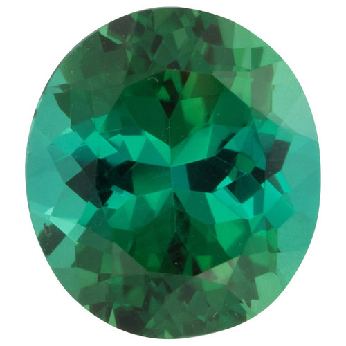 Blue Green Tourmaline Gem in Oval Cut, 4.4 carats, 11.11 x 9.87 mm, Blue-Green Color