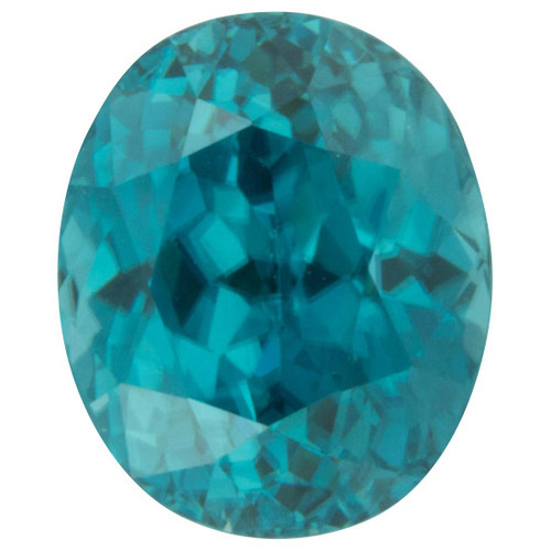 Low Price Blue Zircon Gem - Oval Cut - Blue Color - 6.68 carats - 10.75 x 8.82mm