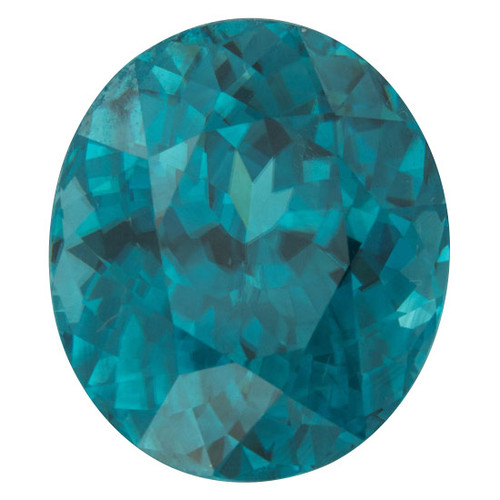 Oval Cut Blue Zircon Gem - 21.82 carats - 16.69 x 14.26mm - Blue Color - Affordable Price