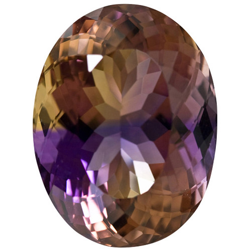 Oval Cut Ametrine Gem - Golden-Purple Color - 33.77 carats - 24 x 18.31mm