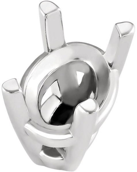 Basic 14kt Gold Curved 4Prong  Wire Basket Jewelry Finding for Oval Gemstones Size 6 x 4mm to 8 x 6mm