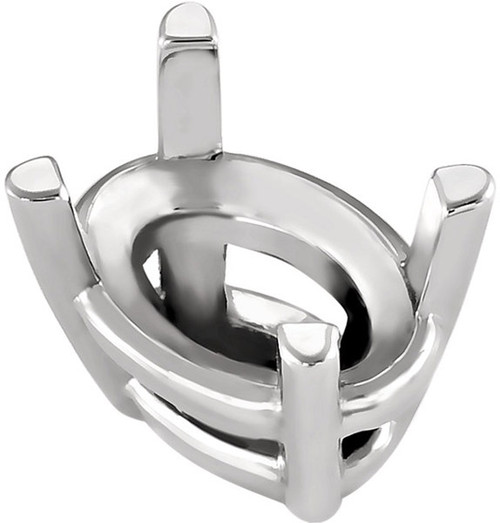 Basic 14kt Gold Curved 4Prong  Wire Basket Jewelry Finding for Oval Gemstones Size 6 x 4mm to 8 x 6mm