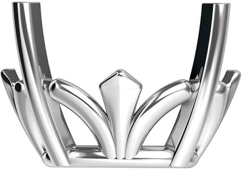 Contemporary 14kt Gold 4 Prong Fleurdelis Jewelry Finding for Oval Gemstone Size 6 x 4mm to 12 x 10mm