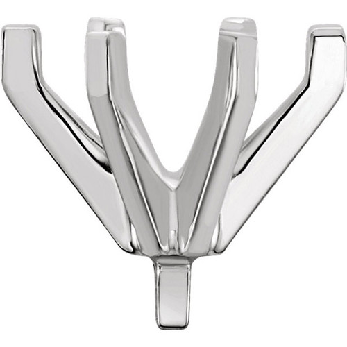 Nice Looking 14kt White Gold 6Prong Peg Jewelry Finding for Oval Gemstones Size 4 x 2.50mm to 12 x 10mm