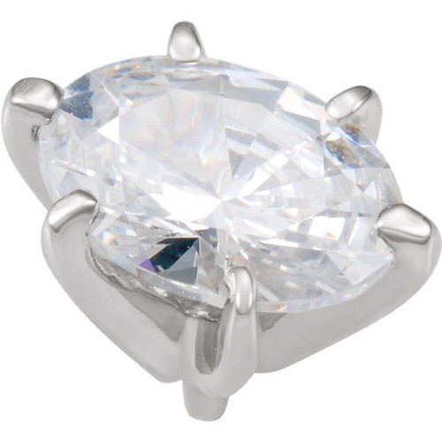 Nice Looking 14kt White Gold 6Prong Peg Jewelry Finding for Oval Gemstones Size 4 x 2.50mm to 12 x 10mm