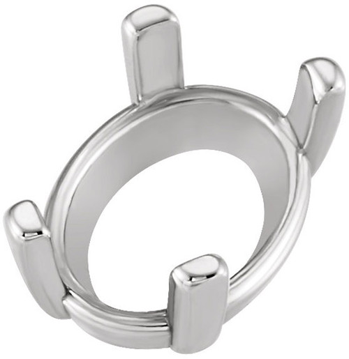 Chic 14kt Gold 4Prong Low Base Jewelry Finding for Oval Gemstone Size 6 x 4mm to 28 x 21mm