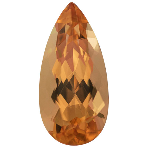 Pear Cut Precious Topaz Gem - Peach-Pink Color - 9.67 carats - 21.01 x 9.45mm