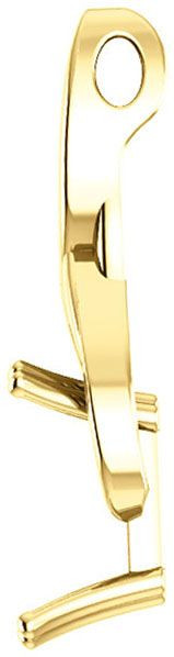 Infiniti Style Solitaire Soiltaire Pendant Mounting for Emerald Gemstone Size 6 x 4mm to 16 x 12mm