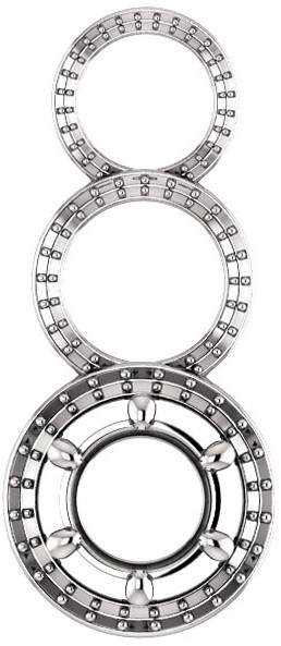 Triple Open Framed Accented Pendant Mounting for Round Gemstone Size 4.10mm to 15mm