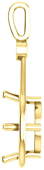 Accented Pendant Mounting for Round Gemstone Size 4.10mm to 15mm