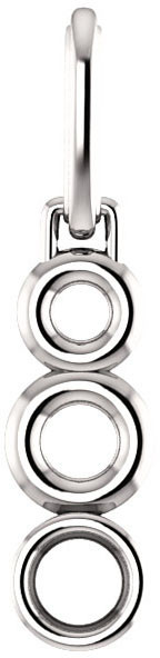 Double Open Circle Decorated Bezel Set Pendant Mounting for Round Gemstone Size 4.10mm to 15mm