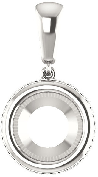 Bezel Set Soiltaire Pendant Mounting for Round Gemstone Size 4.10mm to 15mm