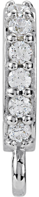 Chic 14kt Gold .06 CTW Diamond Accented Preset Bail with Vertical Ring  5.50 x 2.30mm Inside Dimension