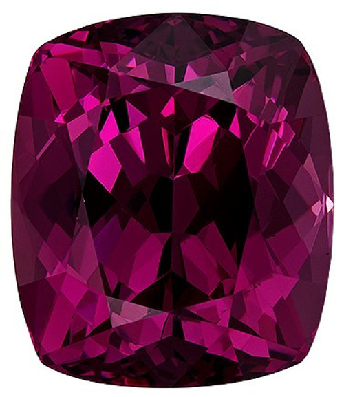 Stunning Red Rhodolite Garnet - Cushion Cut - 4.49 carats - 9.4 x 8.1mm - Amazing Color, Low Price