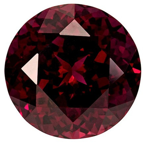 AfricaGems Certified Rhodolite Gemstone - Round Cut - Natural Rich Color - 8.54 carats - 12.2mm