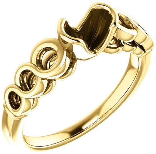 Chic Accented Engagement Ring Mounting For Oval Gemstone Size 6 x 4mm to 10 x 8mm