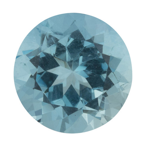 Round Cut Aquamarine Gem - 3.5 carats - No Heat - 9.99mm