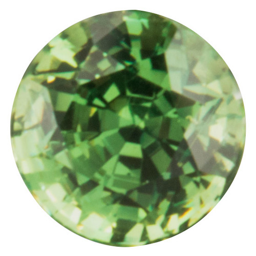 Round Cut Demantoid Garnet Gem - 1.5 carats - 6.49 x 6.44mm - Green Color