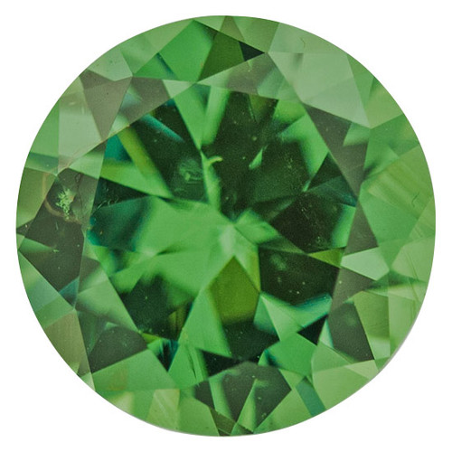 Incredible Demantoid Garnet Gemstone in Round Cut, 3.02 carats, 9.0 mm Displays Pure Green Color