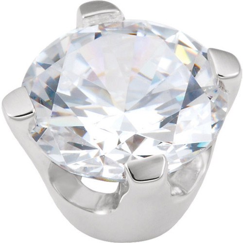 Simple & Elegant 14kt White Gold 4Prong Heavy Base Jewelry Finding for Round Gemstone Size 3.50mm to 8.60mm