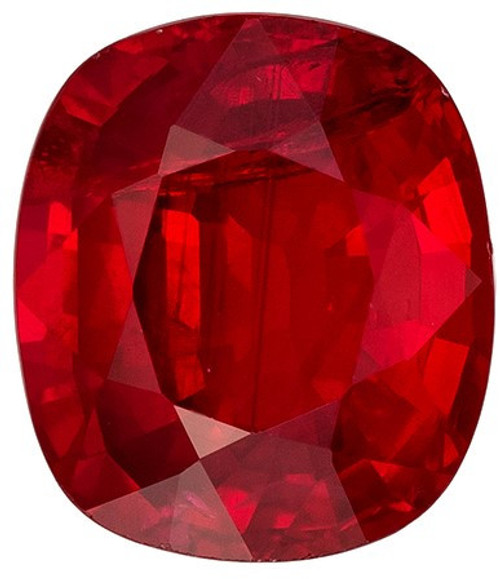 AfricaGems Certified Ruby - Cushion Cut - Natural - 1.41 carats - 6.6 x 5.7mm