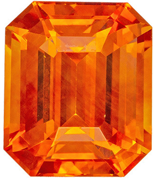 GIA Certified Orange Sapphire - Sunkist Color - 3.12 carats - Stunning Color - Perfect