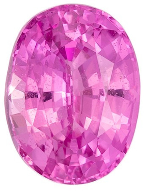 Pink Sapphire Loose Gemstone, 1.55 carats in Oval Cut, 7.61 x 5.68 x 4.08 mm With a GIA Certificate