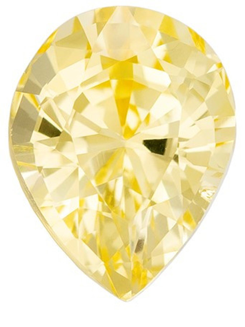 Yellow Sapphire Loose Gemstone, 1.56 carats in Pear Cut, 7.57 x 5.84 x 4.67 mm, Great Buy