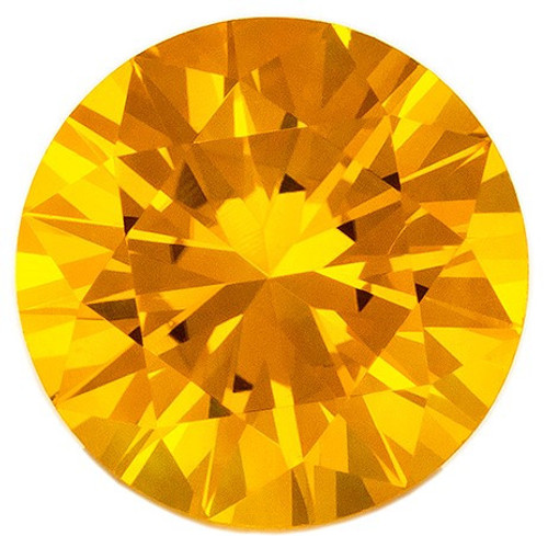 AfricaGems Certified Golden Sapphire - Round Cut - 0.68 carats - 5.4mm