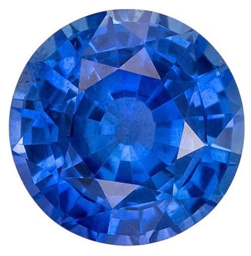 Round Cut Blue Sapphire - 1.24 carats - 6.3mm - Top Colored Gem - Loose Gemstone