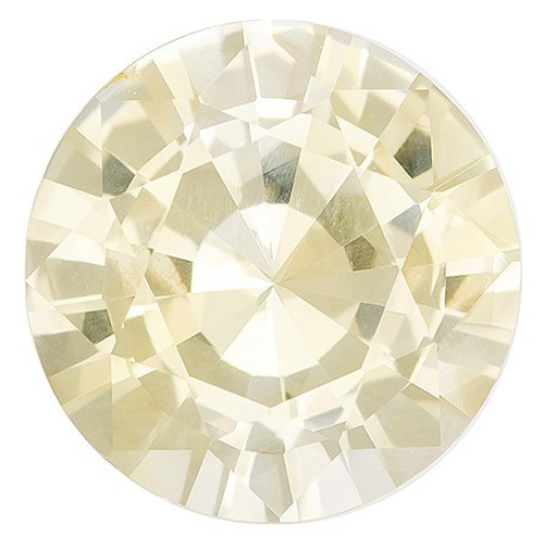 Beautiful Color Yellow Sapphire Loose Gemstone, 1.83 carats in Round Cut, 7.71 x 4.49 mm,  Gem