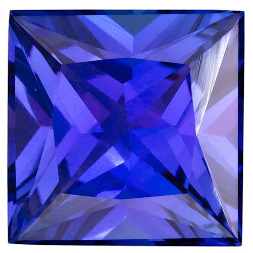 Vivid Tanzanite Gemstone, Princess Cut, 3.5 carats, 9 mm , AfricaGems Certified - Truly Stunning