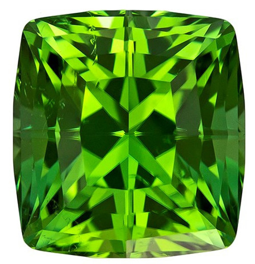 AfricaGems Certified Genuine Green Tourmaline - Cushion Cut - 6.49 carats - 10.5 x 9.8mm