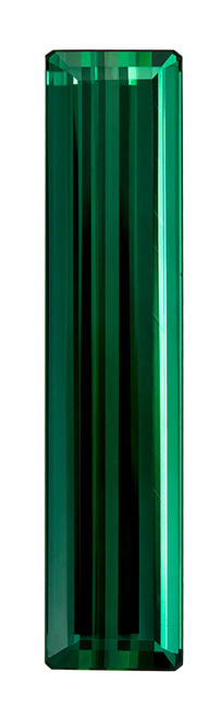 Genuine Blue Green Tourmaline Gemstone, Emerald Cut, 13.89 carats, 32 x 7.2 mm , AfricaGems Certified