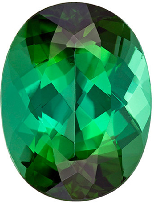 14.5 x 11.1 mm Blue Green Tourmaline Genuine Gemstone in Oval Cut, Rich Blue Green, 8.46 carats