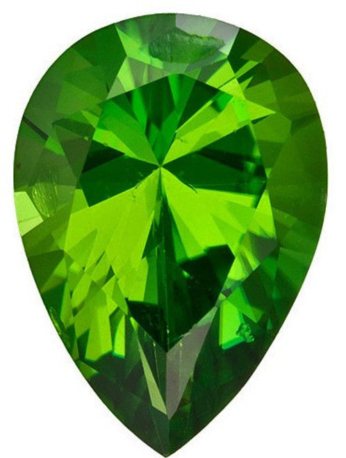 Faceted Chrome Tourmaline Gemstone, Pear Cut, 1.13 carats, 8.6 x 6 mm , AfricaGems Certified