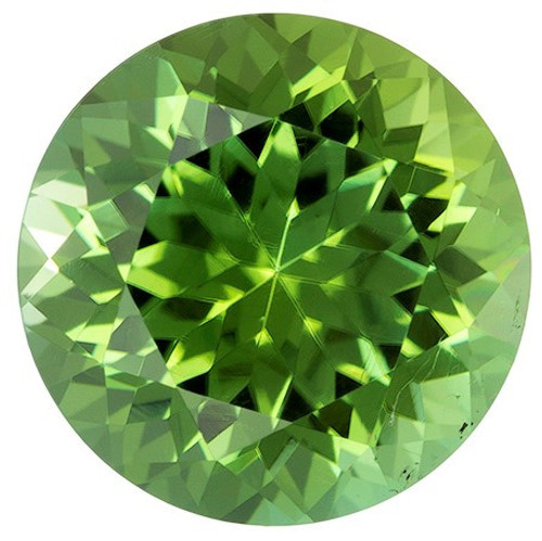 Unset Green Tourmaline Gemstone, Round Cut, 2.24 carats, 8.1 mm , AfricaGems Certified