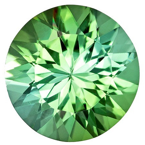 Genuine Green Tourmaline Gemstone, Round Cut, 3.08 carats, 9.9 mm , AfricaGems Certified