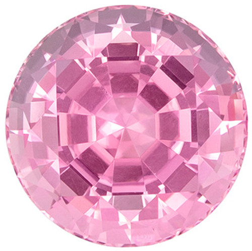 Fine Quality 3.54 carats Pink Tourmaline Round Genuine Gemstone, 9.3 mm