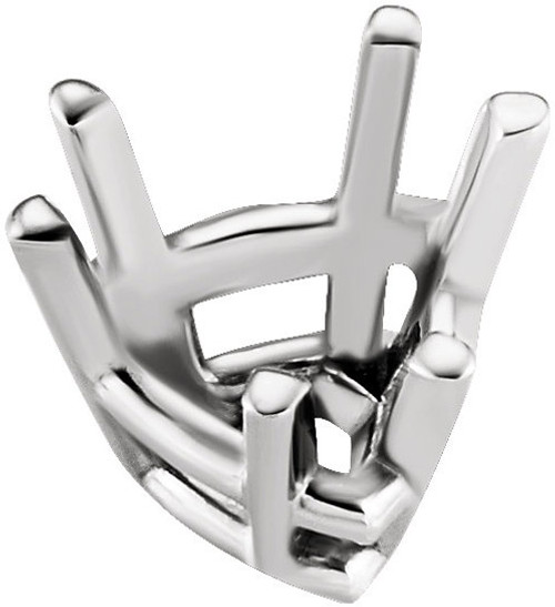 Pretty 14kt Gold 6Prong Lightweight Jewelry Finding for Trillion Gemstone Size 4mm to 10mm