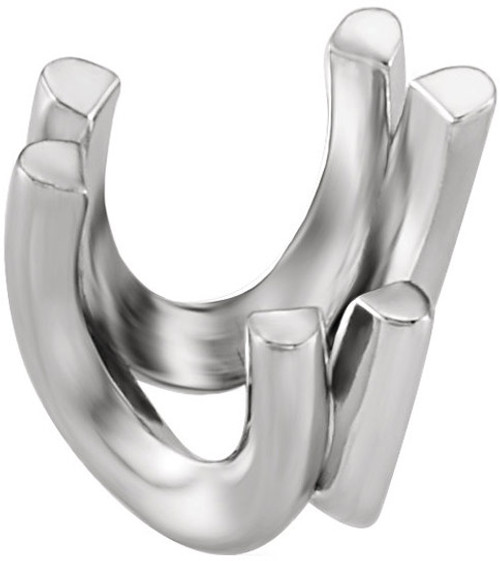 Eye Catching 14kt Gold UProng Jewelry Finding for Trillion Gemstone Size 3mm to 8mm