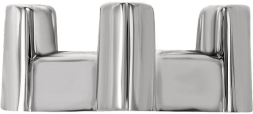 Contemporary 14kt Gold 3Prong VEnd Jewelry Finding for Triangle Gemstone Size 3mm to 12mm